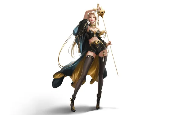 Девушка, Минимализм, Блондинка, Стиль, Girl, Фон, Арт, Art