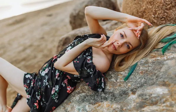 Девушка, милая, модель, Пляж, Обои, красивая, Кольцо, Sexy