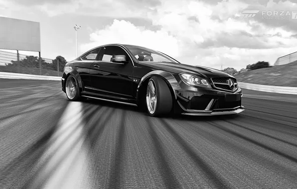 HDR, Mercedes, Benz, Drift, AMG, C Class, Game, Black Series