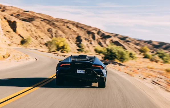 Картинка Lamborghini, Huracan, rear view, Lamborghini Huracan Sterrato