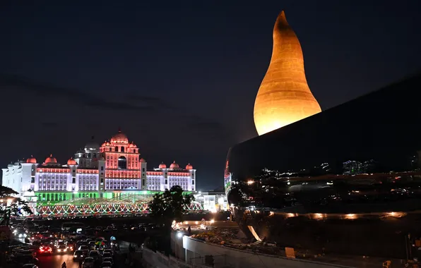 Картинка Индия, Hyderabad, Хайдарабад, Telangana, Секретариат Теланганы, Телангана, Telangana Secretariat