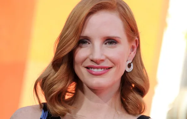 Взгляд, поза, портрет, макияж, актриса, hair, Jessica Chastain, Джессика Честейн