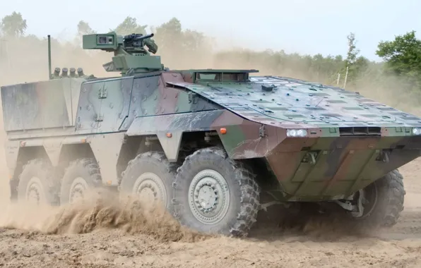GTK Boxer, германо-нидерландский многоцелевой бронетранспортёр, Gepanzerte Transport Kraftfahrzeug Boxer, Боевая колёсная плавающая бронемашина