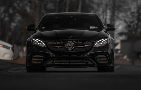 Картинка Mercedes, Front, Black, Sedan, E63, W213, AMGs