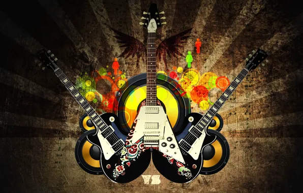 Картинка гитары, лого, звук