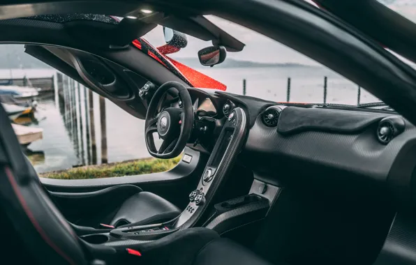 Картинка McLaren, McLaren P1, dashboard, car interior, P1