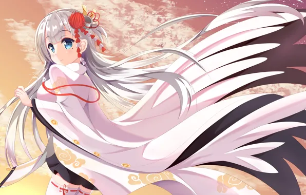Взгляд, девушка, аниме, арт, Azur Lane