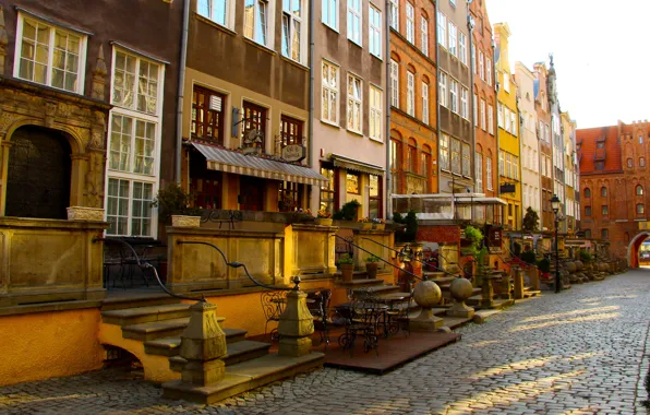 City, poland, monument, mariacka street, tenement houses, gdańsk