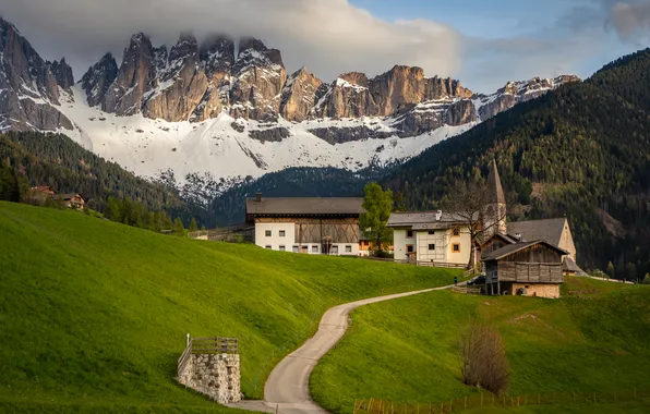 Europe, mountains, cottages, alps