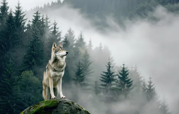 Картинка nature, snow, predator, face, animal, wolf, wildlife, portrait