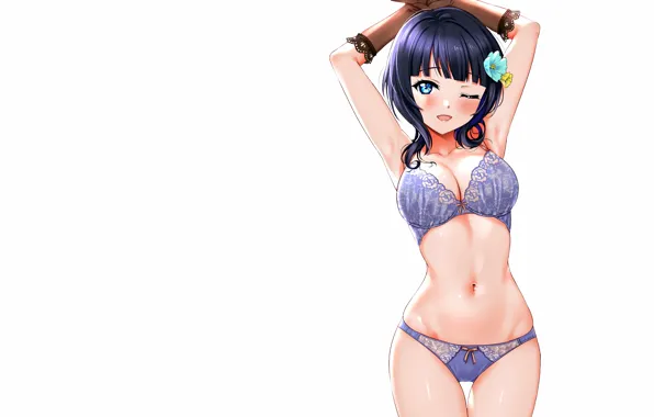 Girl, sexy, lingerie, bra, cleavage, panties, boobs, anime