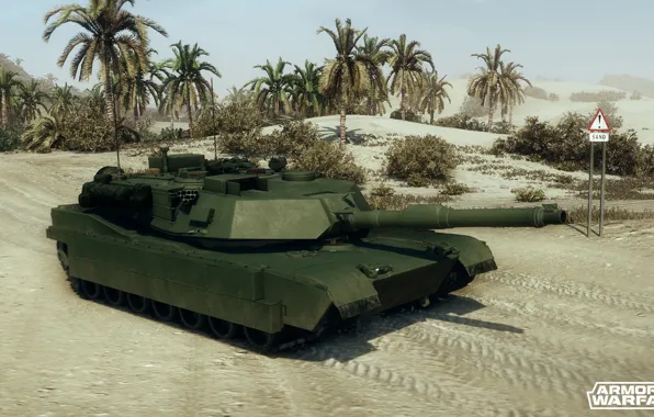 Пальмы, пустыня, abrams, m1a2, armored warfare