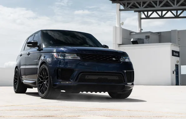 Range Rover, Blue, Range Rover Sport, Front