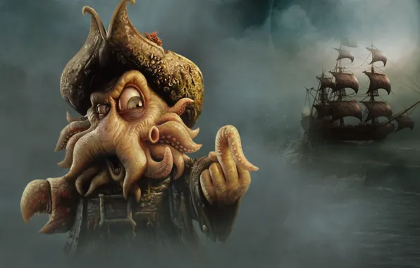 Корабль, Пират, Davy Jones, Pirates of the Caribbean