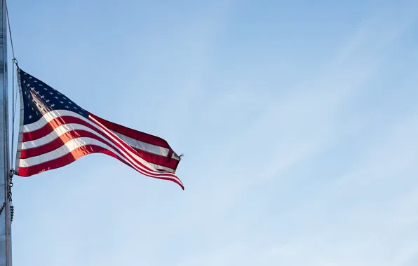Картинка небо, флаг, USA