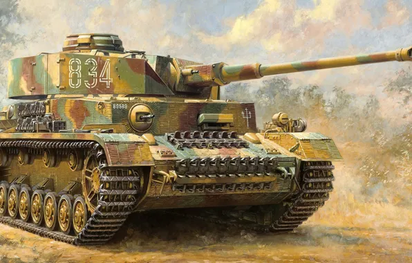 PzKpfw IV, средний танк, Panzerkampfwagen IV, Panzerwaffe, Pz. IV, Панцерваффе, танковые войска, Ausf.J