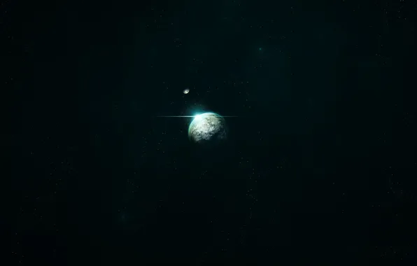 Картинка космос, планета, одинокая