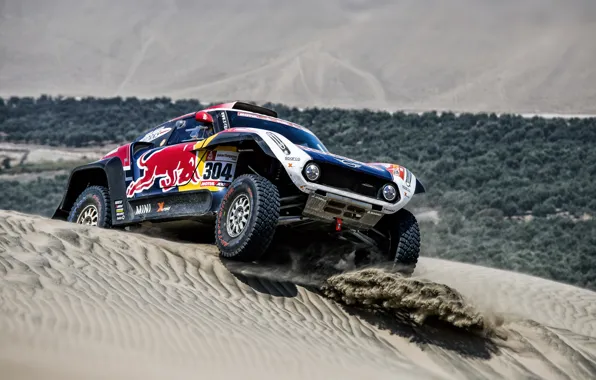 Песок, Mini, Пустыня, Машина, Автомобиль, Rally, Dakar, Дакар