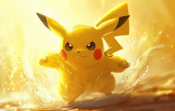 Молния, хвост, пикачу, электрический, покемон, pokemon, pikachu, гром