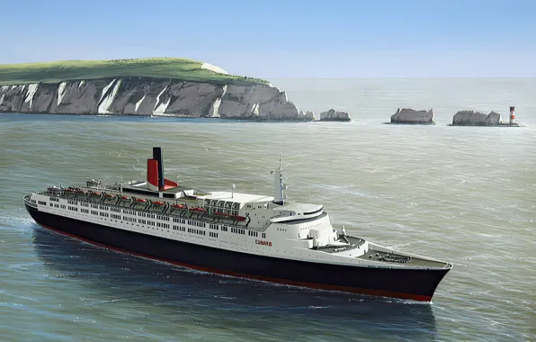 Картинка sea, art, painting, ship