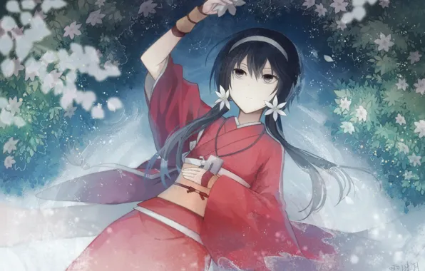 Девушка, anime, art, Bungou Stray Dogs, Kyouka Izumi
