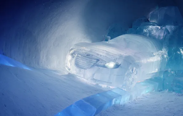 Картинка лед, машина, авто, снег, ледяная