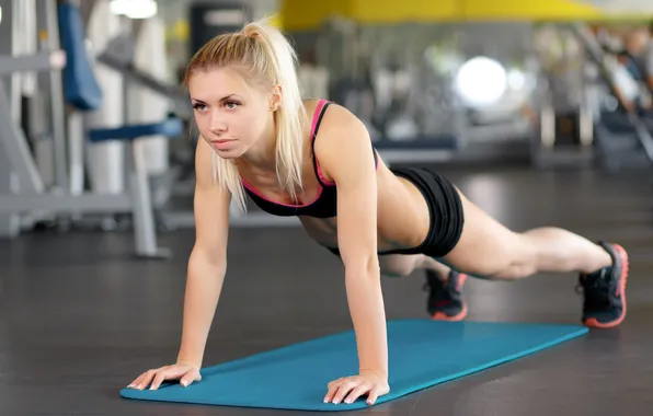 Картинка woman, doing, pushupsv