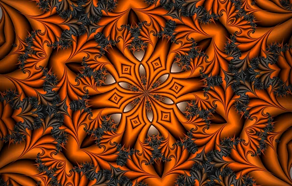 Абстракция, узор, фракталы, фрактал, геометрия, орнамент, симметрия, абстрактный фон