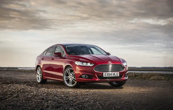 Ford, red, hatchback, mondeo