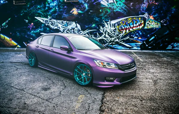 Хонда, wheels, Honda, Accord, Tuning, purple, frontside, Аккорд