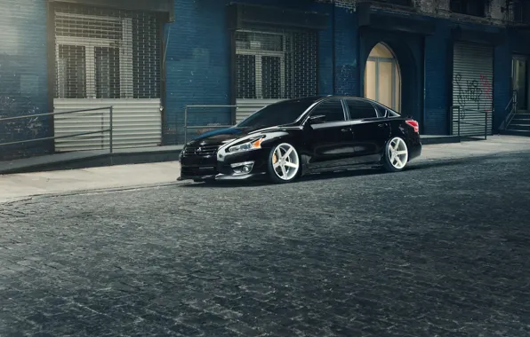 Картинка черный, ниссан, Nissan, Altima, black