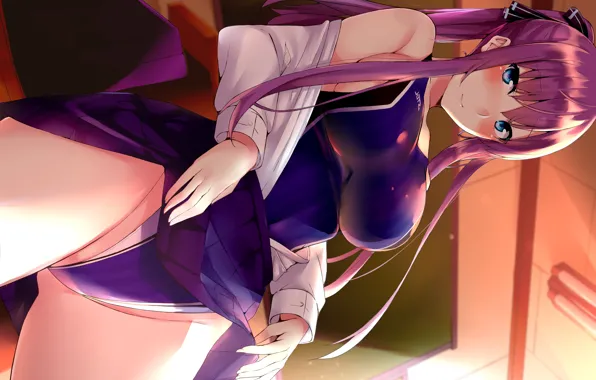 Картинка girl, sexy, long hair, boobs, anime, beautiful, pretty, erotic