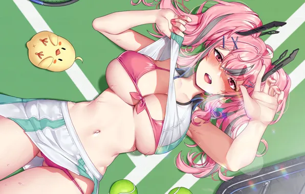 Girl, sexy, cleavage, long hair, boobs, anime, beautiful, pretty