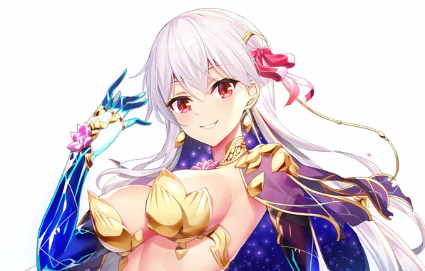 Girl, sexy, bra, cleavage, long hair, boobs, anime, beautiful