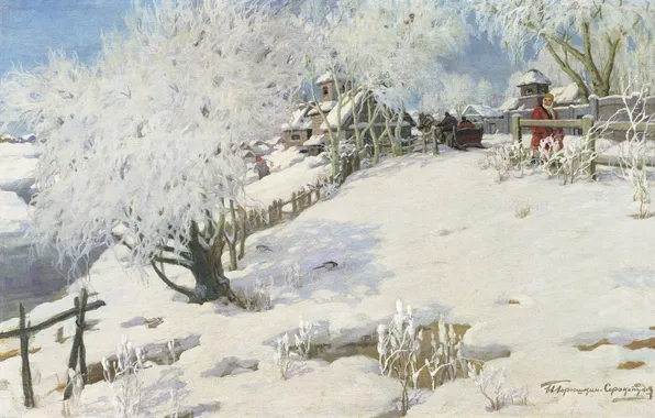 Картинка зима, картина, Пейзаж