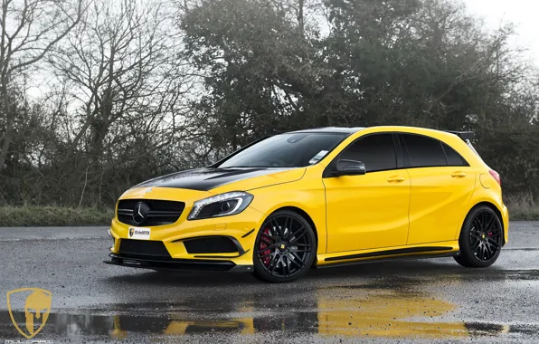 Mercedes, AMG, Yellow, A45, Mulgari