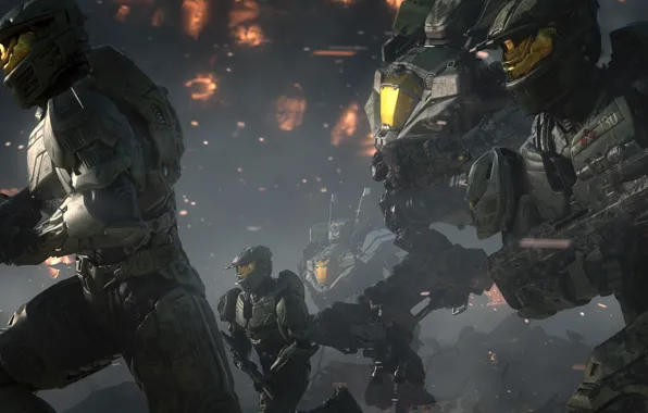 Halo, game, soldier, rifle, suit, strong, Xbox One, Halo Wars 2