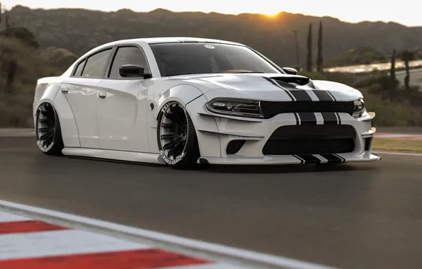 Авто, Белый, Машина, Dodge, Car, Render, Charger, Dodge Charger