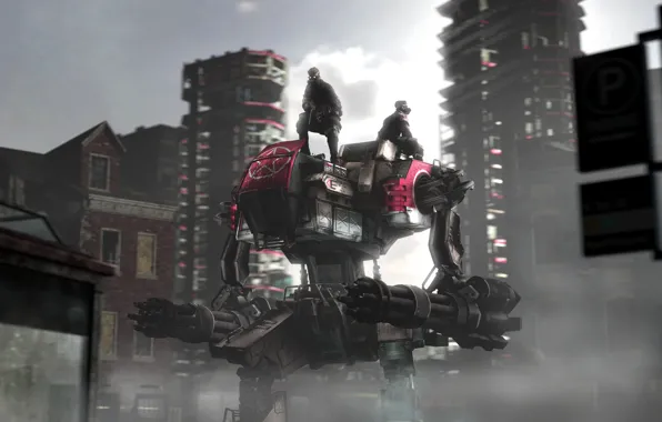 Город, транспорт, здания, titan, The Patrol