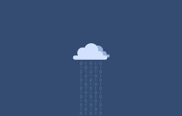 Картинка cloud, binary, Minimalism, 1.rain