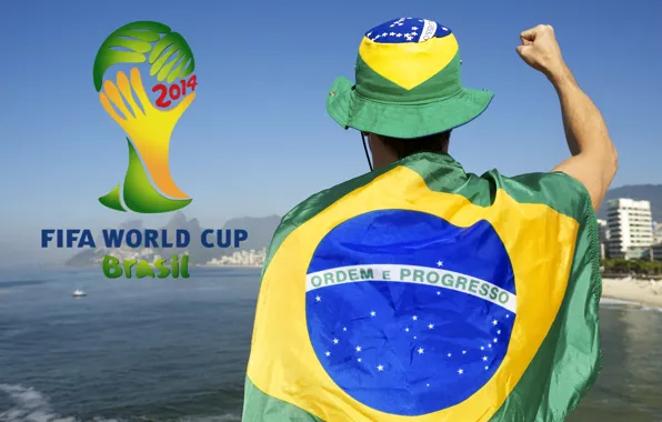 Футбол, logo, Бразилия, football, flag, кубок мира, World Cup, Brasil