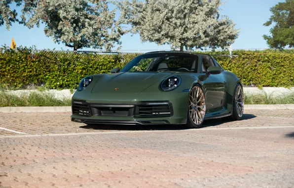 Картинка 911, Porsche, Green, Face, Turbo S, VAG, 992