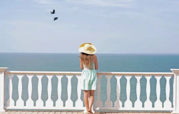 Лето, отдых, шляпа, платье