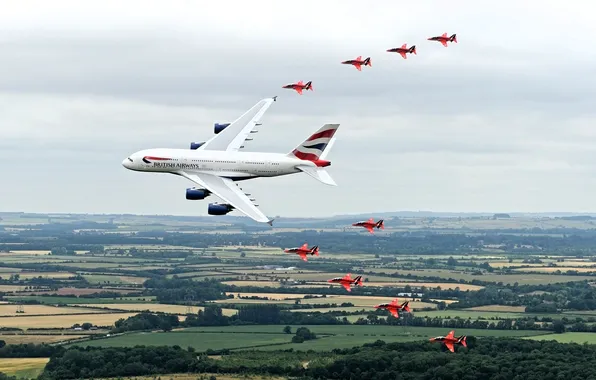 Парад, самолёты, Airbus A380