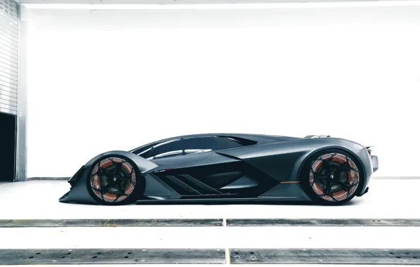 Lamborghini, вид сбоку, в профиль, 2017, Terzo Millennio Concept