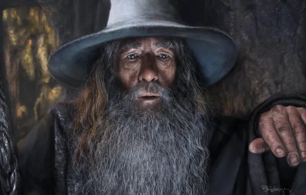Gandalf, portrait, The Hobbitt