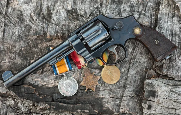 Оружие, револьвер, медали, Smith and Wesson