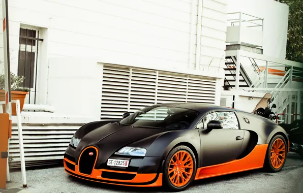 Дом, Bugatti, veyron, суперкар, суперспорт, supercar, black, бугатти
