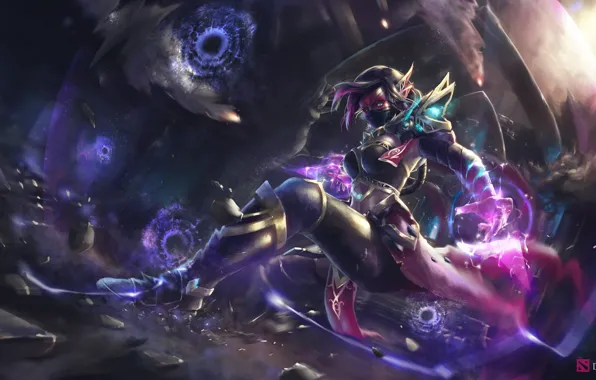 Девушка, космос, DotA 2, Templar Assassin