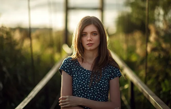 Картинка Girl, Nature, Beauty, Eyes, View, Face, Valeria, Dress